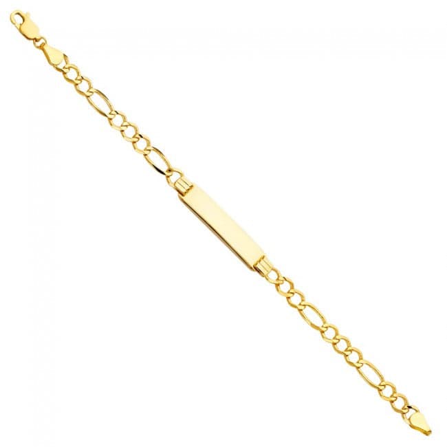 Solid 14K Gold Cuban/Curb Baby ID Bracelet