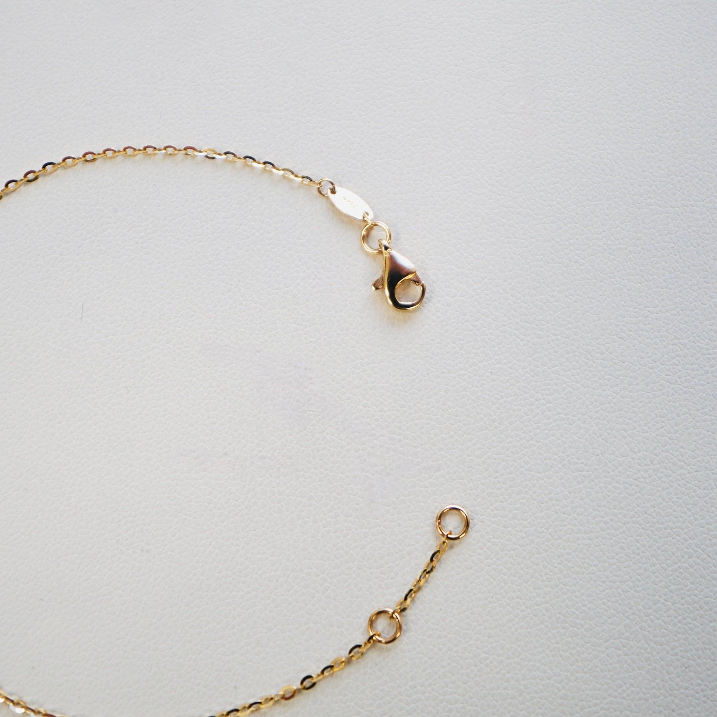 14K Yellow Gold Mother of Pearl Heart Bracelet thumbnail 4