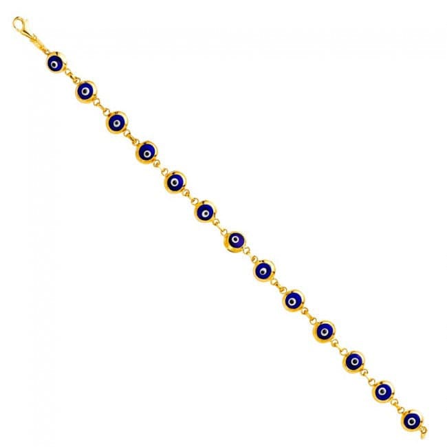 14K Gold Blue Eye Bracelet