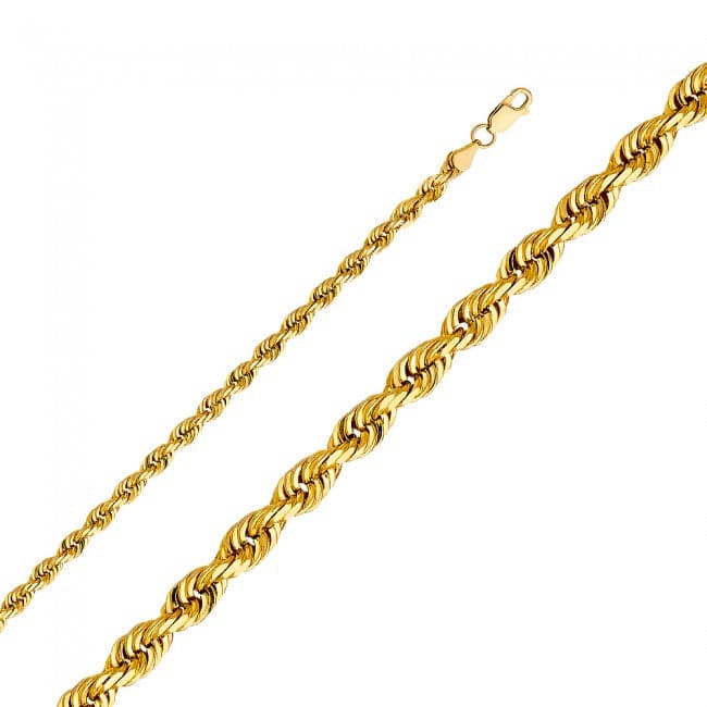 Solid 14K Gold Figarope Chain