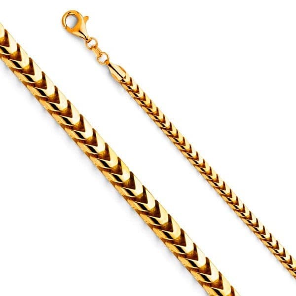 Solid 14K Tricolor Gold Valentino Chain