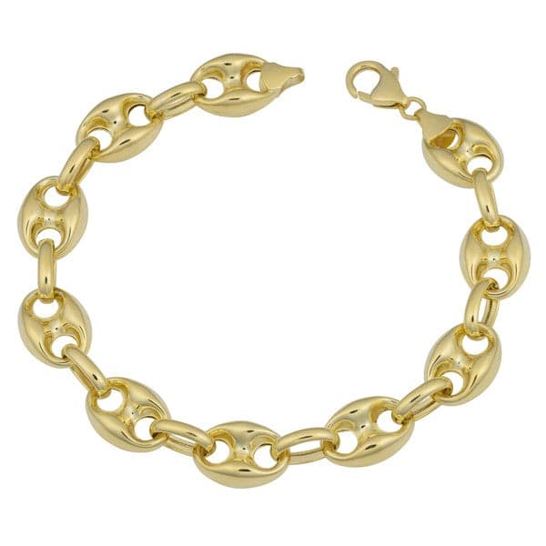 14K Gold 12mm Anchor Link Bracelet
