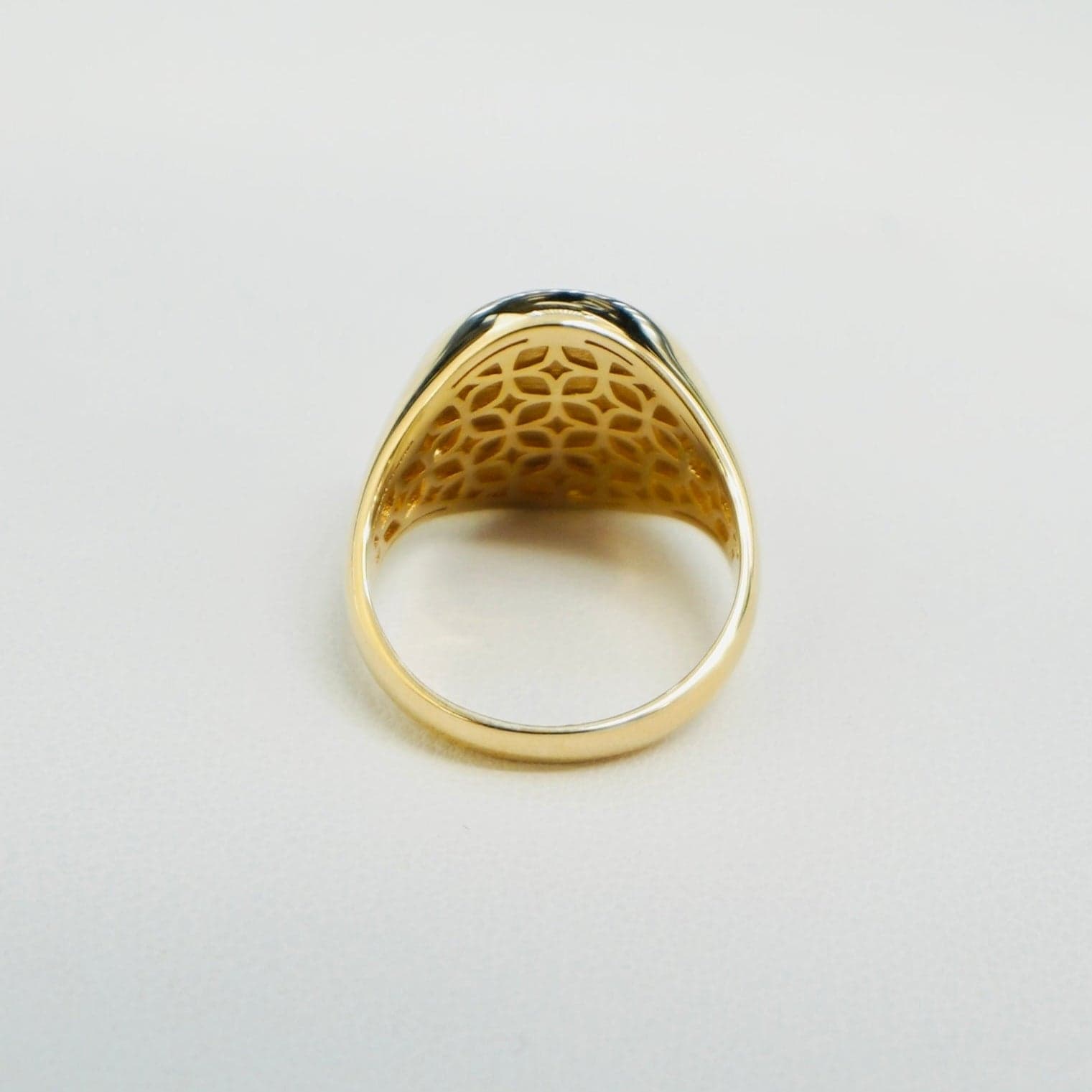 Solid 14K Yellow Gold Men's Eagle Ring thumbnail 5