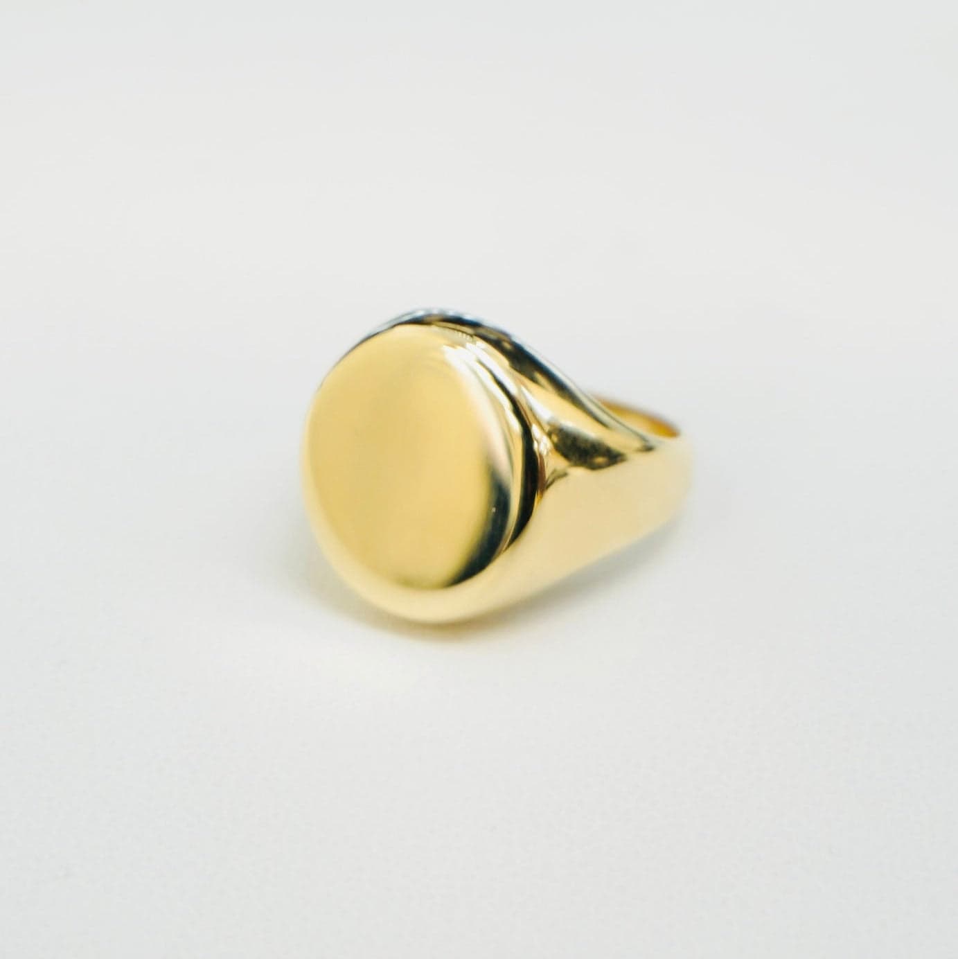 Solid 14K Yellow Gold Men's Eagle Ring
