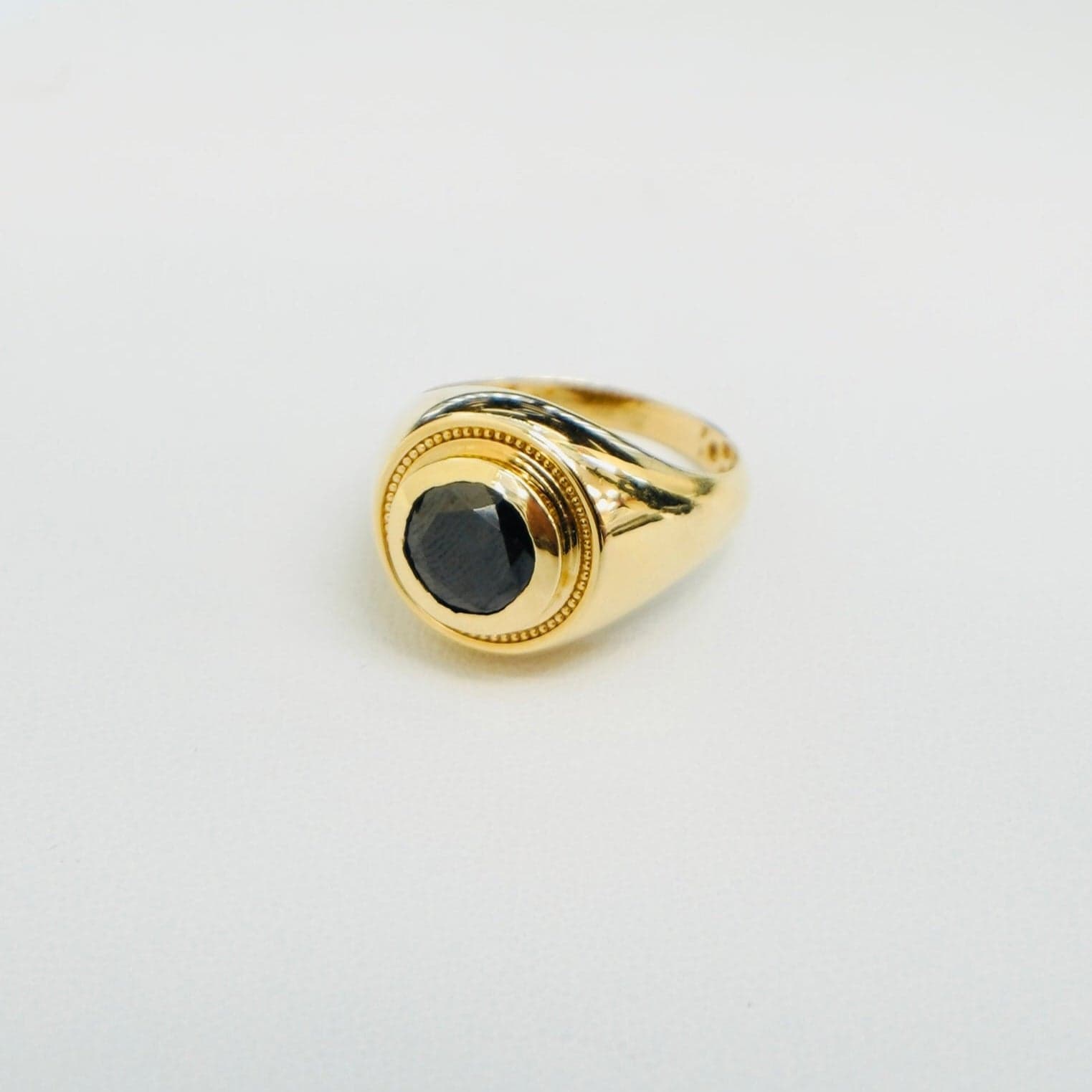 Solid 14K Yellow Gold Oval Signet Ring