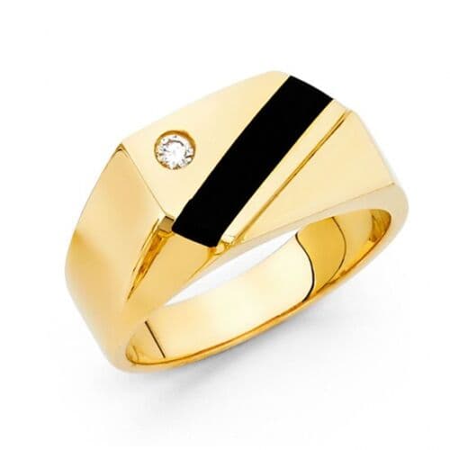 Solid 14K Yellow Gold Oval Signet Ring