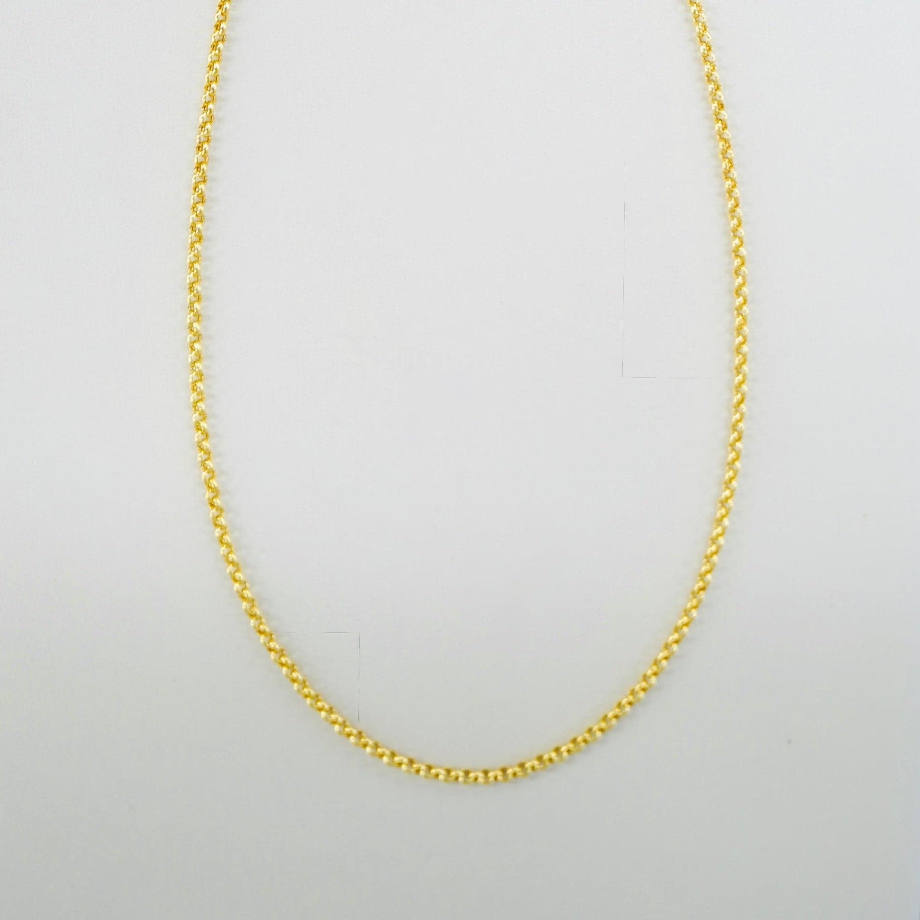 Solid 14K Yellow Gold Flat Curb Chain — Image 1