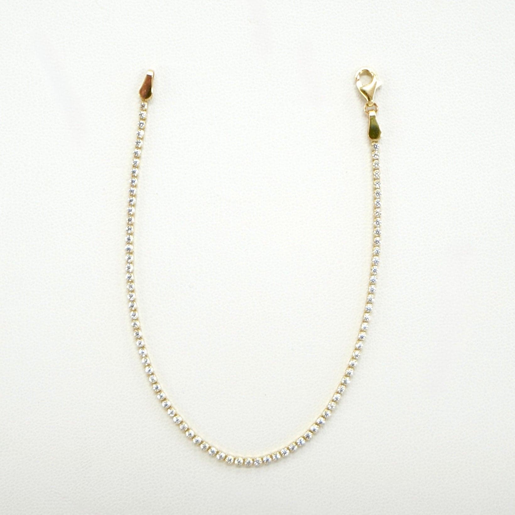 14K Yellow Gold CZ Tennis Bracelet — Image 1