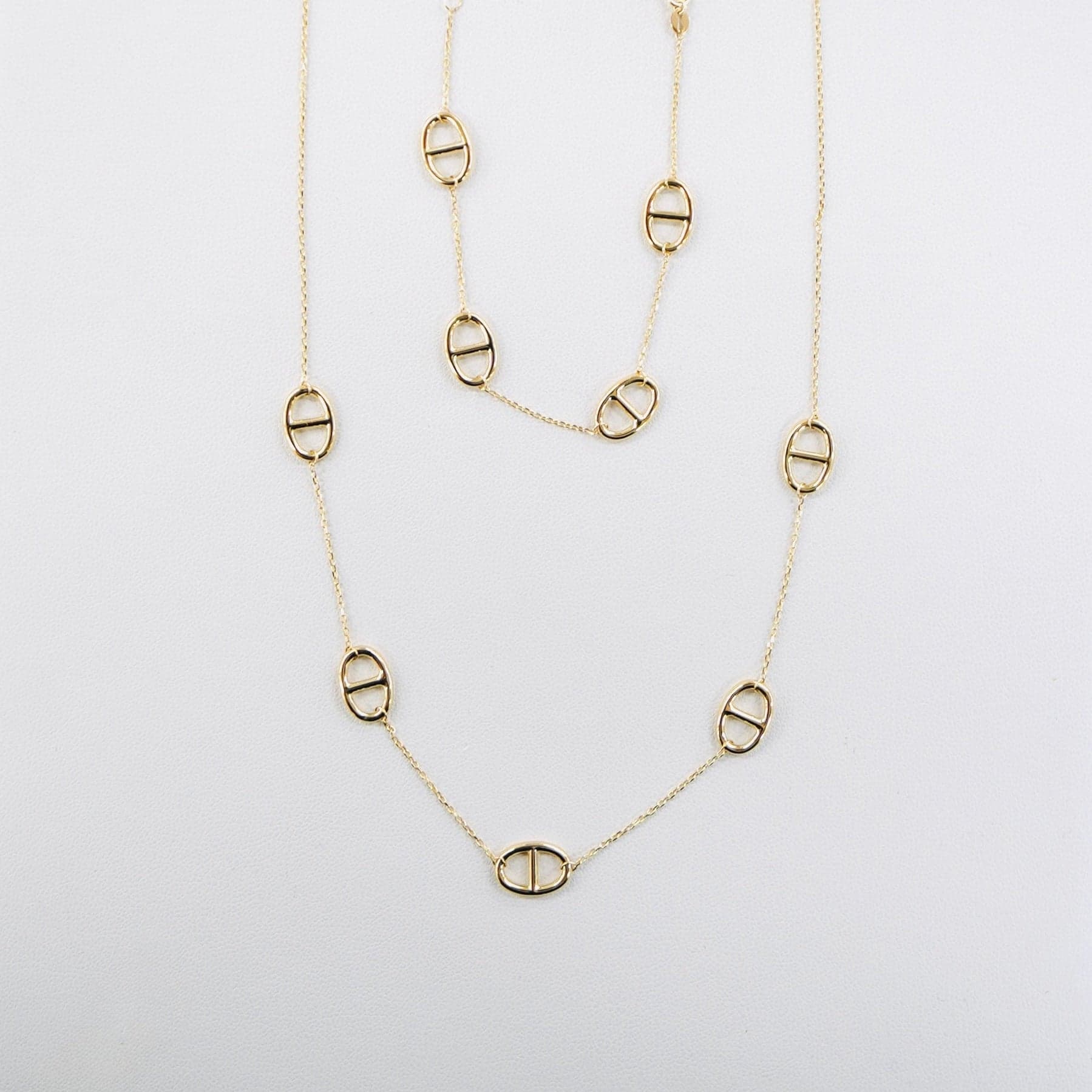 Solid 14K Yellow Gold Dainty Necklace — Image 1