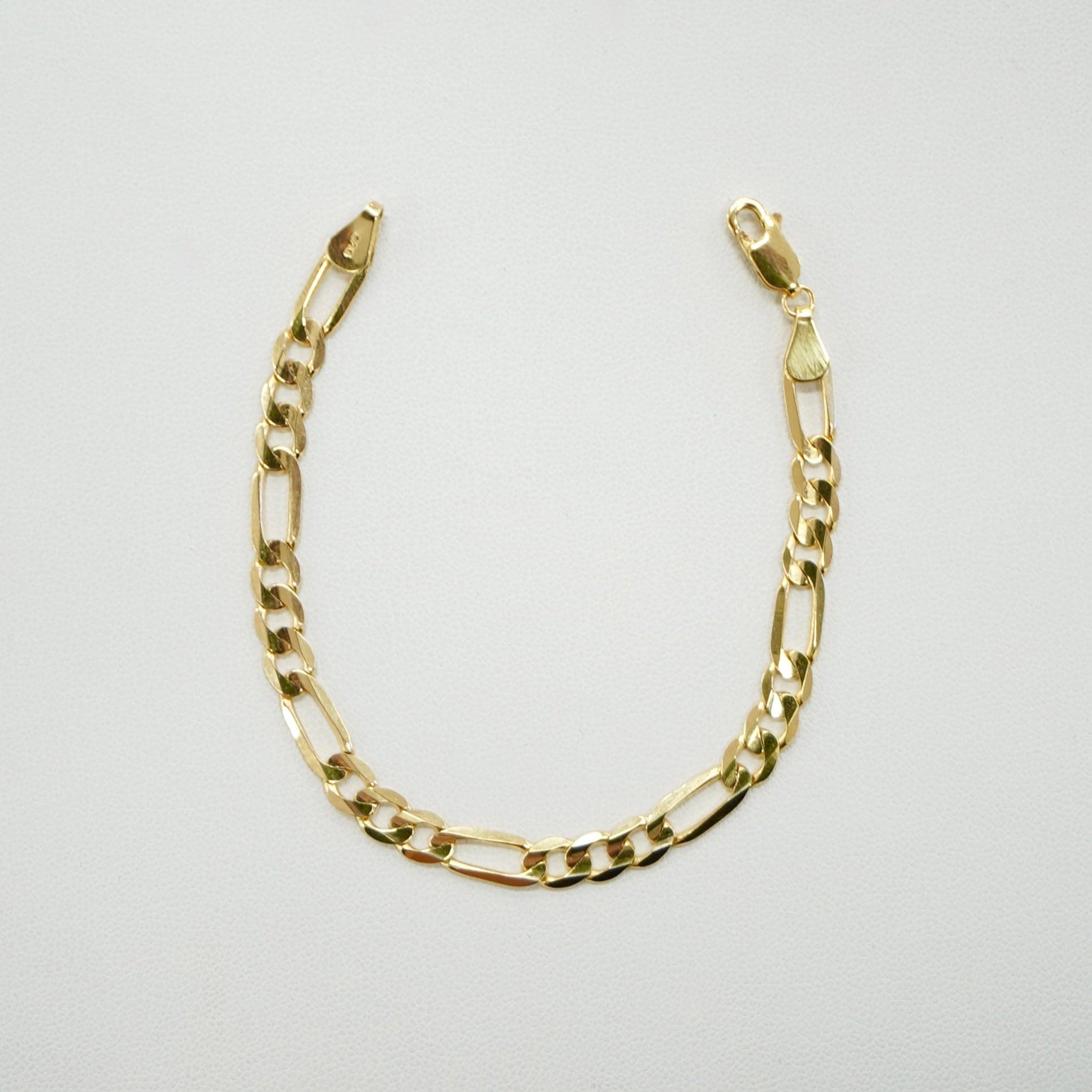 Solid 14K Gold Square Cuban Bracelet — Image 1