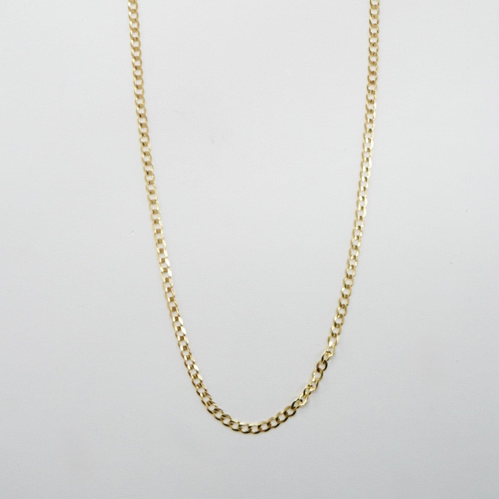 Solid 14K Yellow Gold Elongated Box Chain — Image 1