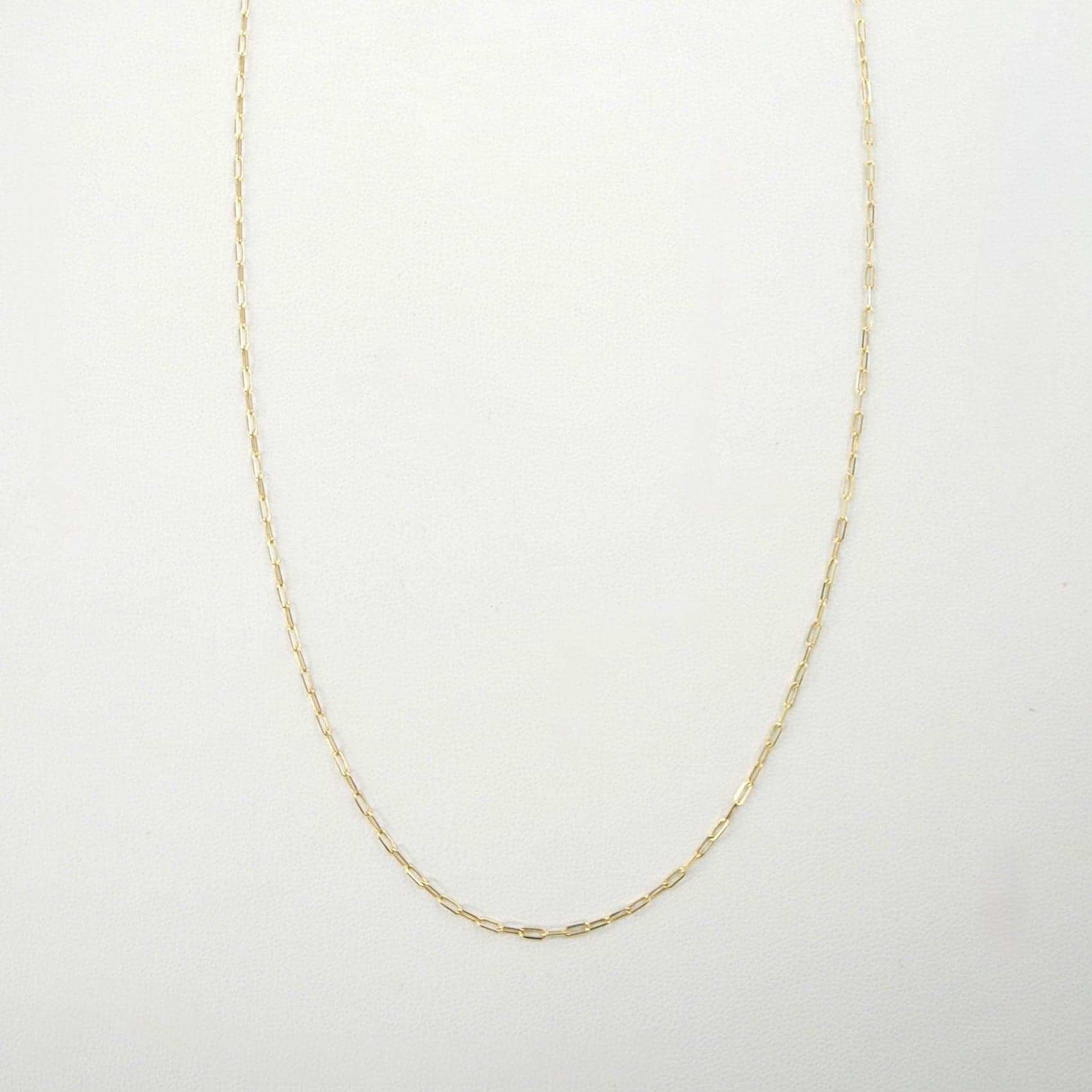 Solid 14K Yellow Gold Paperclip Necklace — Image 1