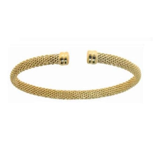 14K Gold Mesh Style Bangle