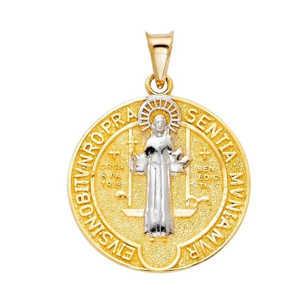 Solid 14K Yellow Gold San Benito Medal — Image 1